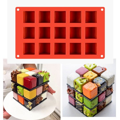 Square silicone baking outlet molds