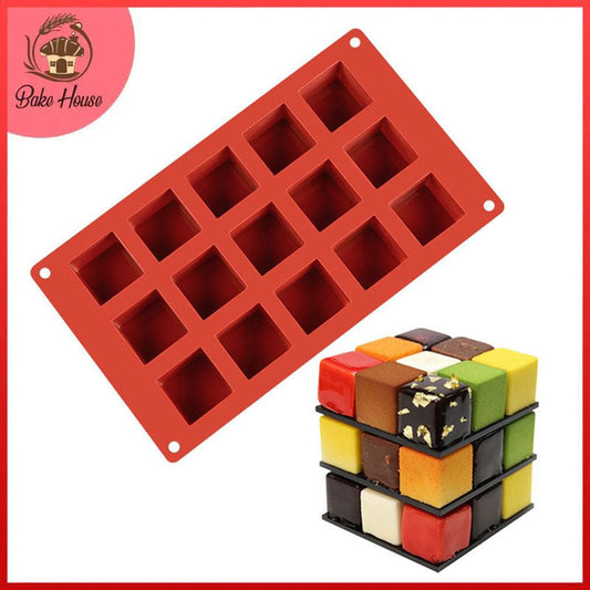 Square Cube Shape Silicone Mold 15 Cavity