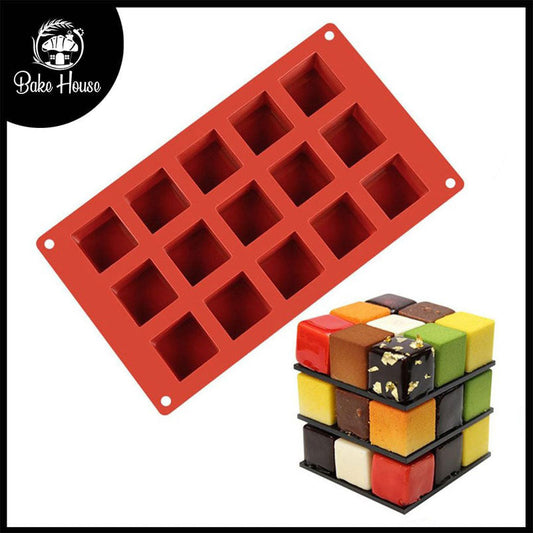 Square Cube Shape Silicone Mold 15 Cavity