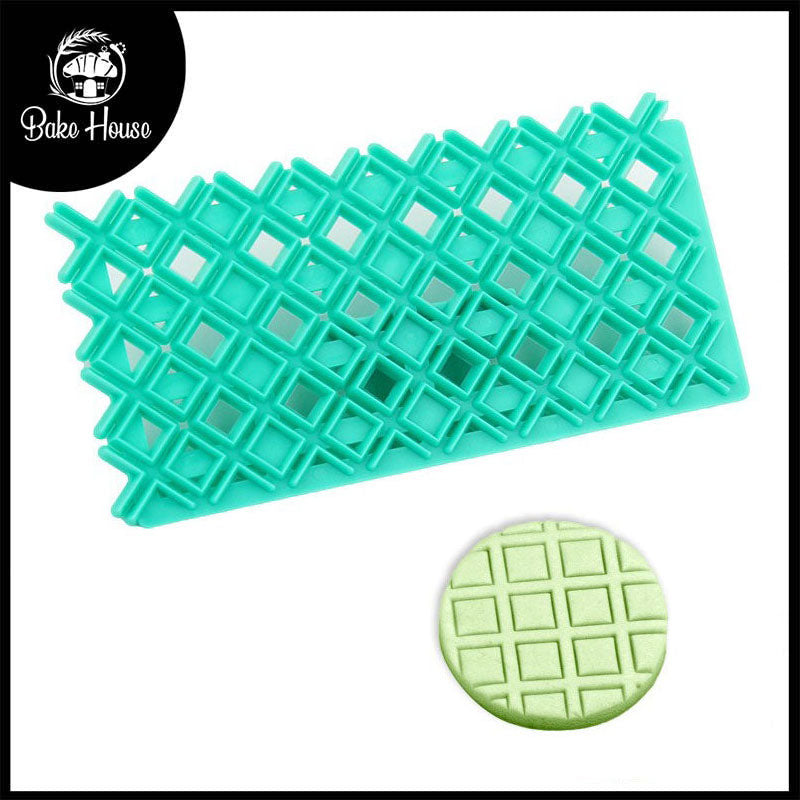 Square Design Plastic Fondant & Cake Embosser