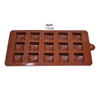 Square Shape Silicone Chocolate & Candy Mold 15 Cavity