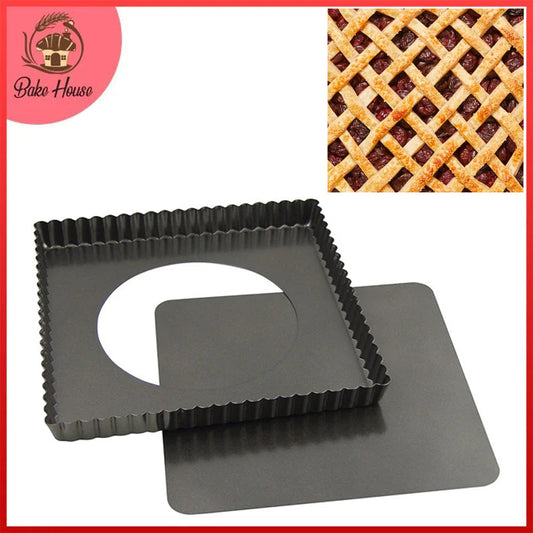 Square Tart Pie Pan With Loose Bottom Non Stick