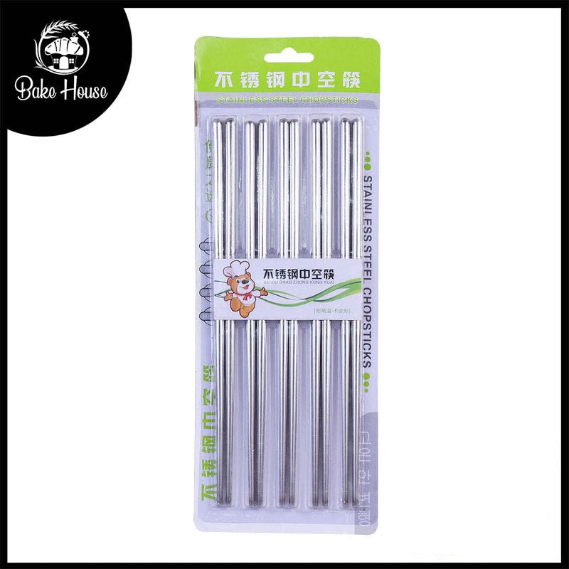 Stainless Steel Chop Sticks 10Pcs Pack