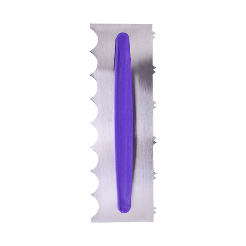 Double Sided Cake Edge Comb Stainless Steel With Handle