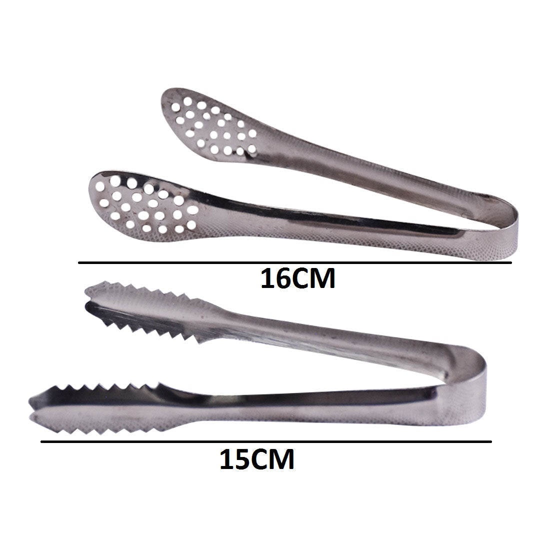 Stainless Steel Kitchen Small Tong 2Pcs Set (Design 03)
