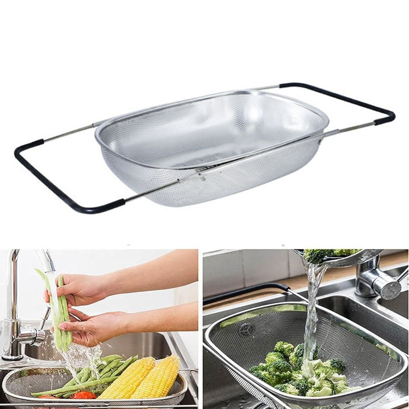 Stainless Steel Prestige Sink Colander With Extendable Handles