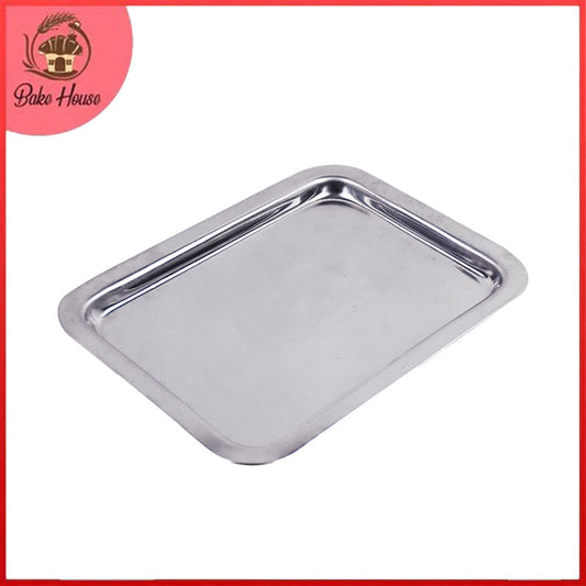 Stainless Steel Rectangle Serving Tray Large
