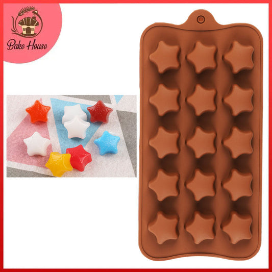 Star Shape Silicone Chocolate Mold 15 Cavity
