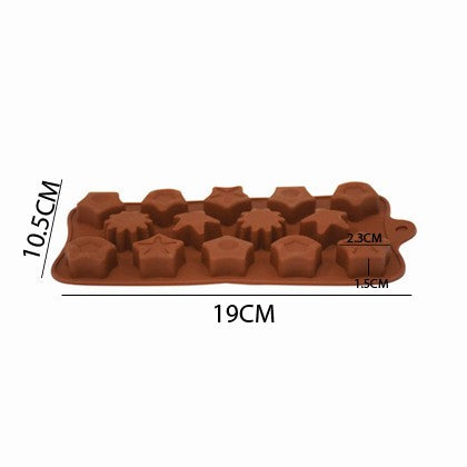 Star Theme Silicone Chocolate Mold 14 Cavity