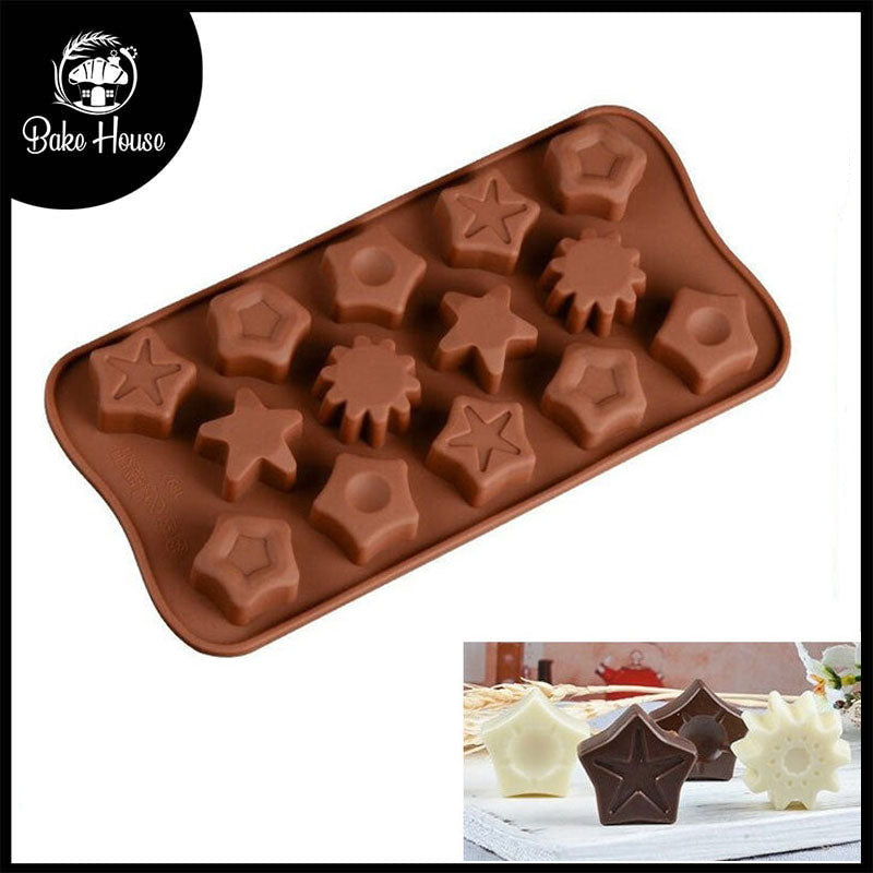 Star Theme Silicone Chocolate Mold 14 Cavity