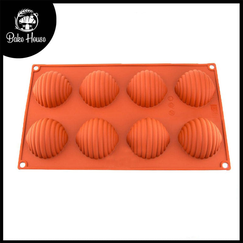 Striped Easter Egg Silicone Mold 8 Cavity