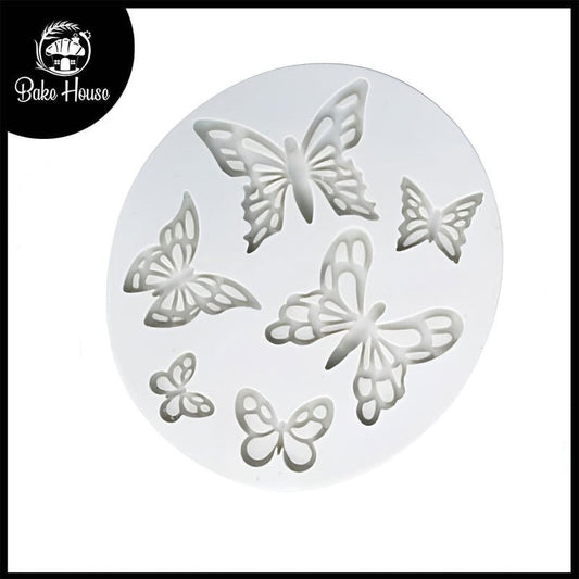 Stylish Butterfly Silicone Fondant Mold 6 Cavity