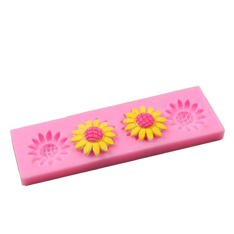 Sunflower Silicone Fondant & Chocolate Mold 4 Cavity