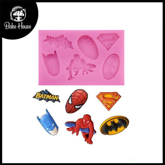 Superheroes Silicone Fondant & Chocolate Mold