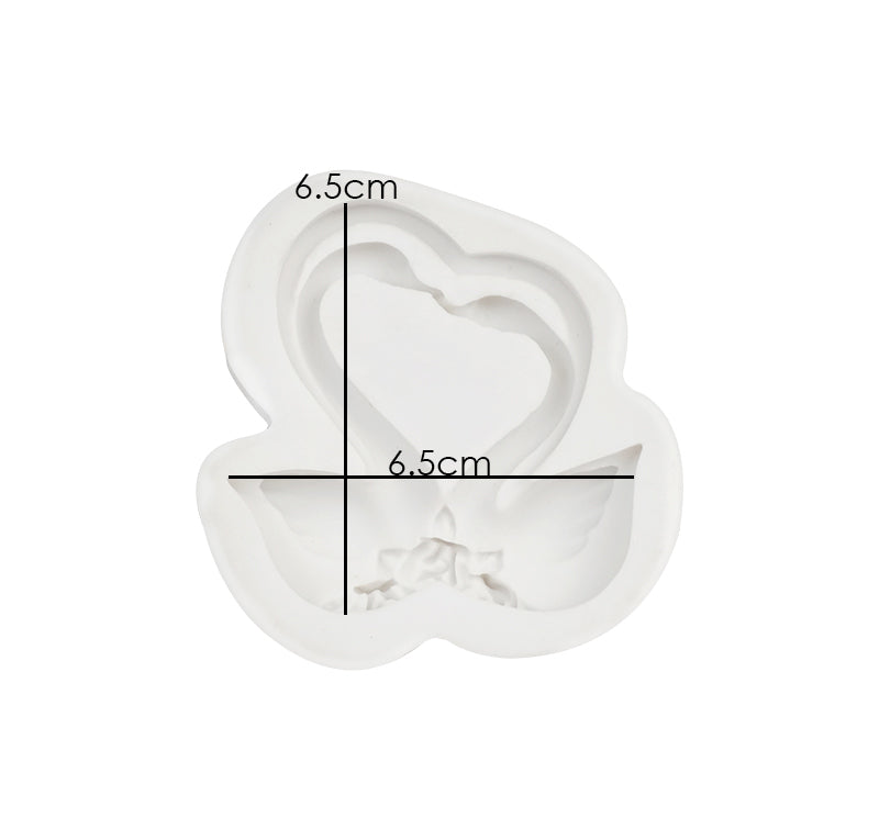 Swan Pair Love Silicone Fondant Mold Design 02