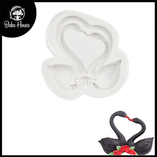 Swan Pair Love Silicone Fondant Mold Design 02