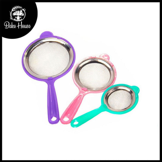 Tea Strainer Plastic & Steel 3Pcs Set