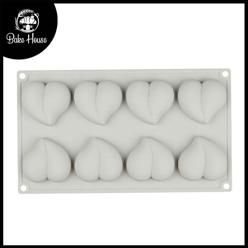 Tear Drop Heart Silicone Fondant & Chocolate Mold 8 Cavity