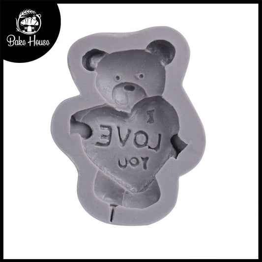 Teddy Bear With Heart Silicone Lollipop Mold