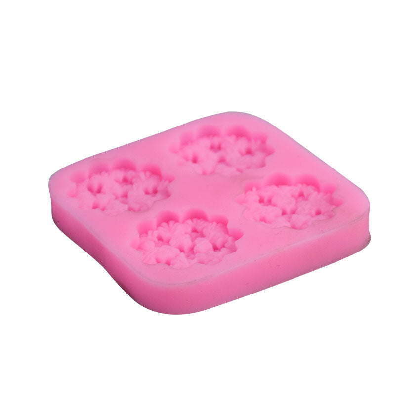 Tiny Flowers in Flower Silicone Fondant Mold 4 Cavity