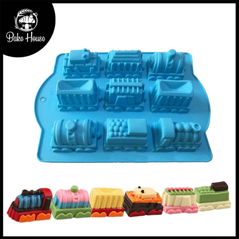 Train Silicone Baking Mold 9 Cavity