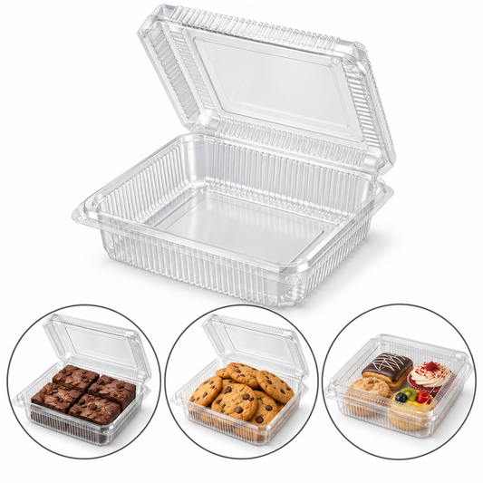 Clear Square Plastic Food Container L200