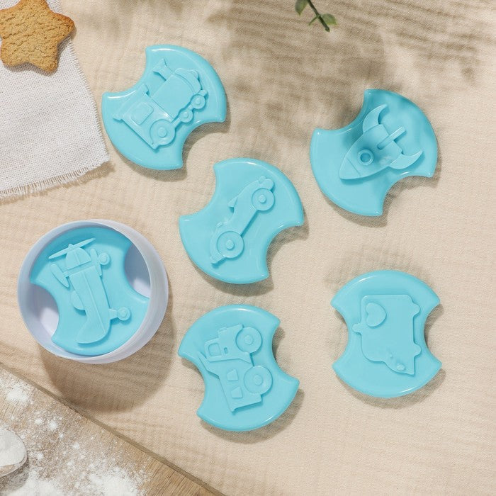 Travel Cookie Mold 5Pcs Set Plastic