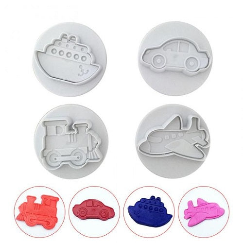 Travel Transport Fondant Plunger Cutter 4Pcs Set