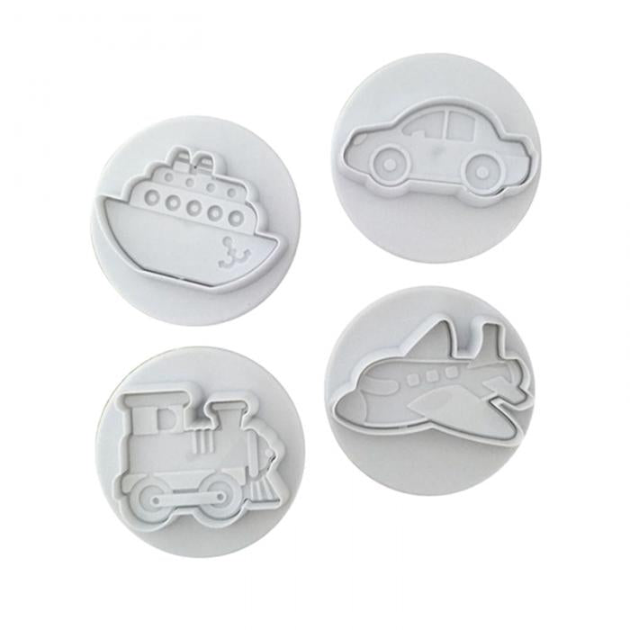 Travel Transport Fondant Plunger Cutter 4Pcs Set