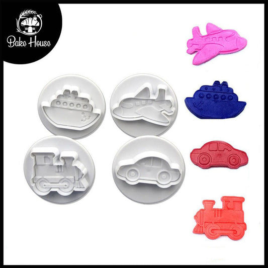 Travel Transport Fondant Plunger Cutter 4Pcs Set