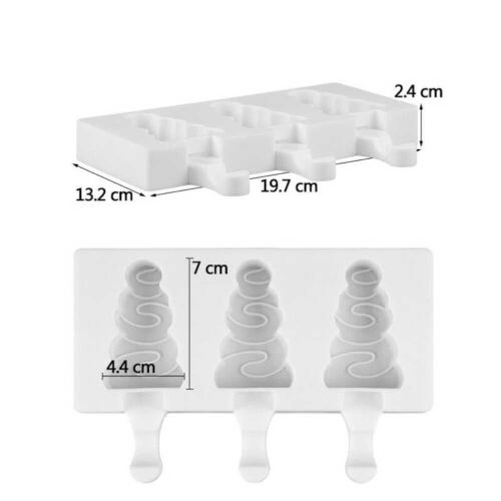 Tree Shape Silicone Popsicle Mold 3 Cavity
