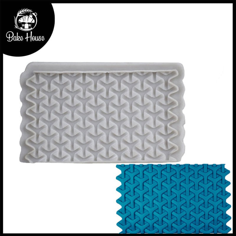 Tri Weave Design Cake Border Silicone Fondant Mold Sheet