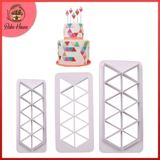 3Pcs/Set Square Biscuit Mold Fondant Pastry Cutter Tool Baking Cookies Mo&~