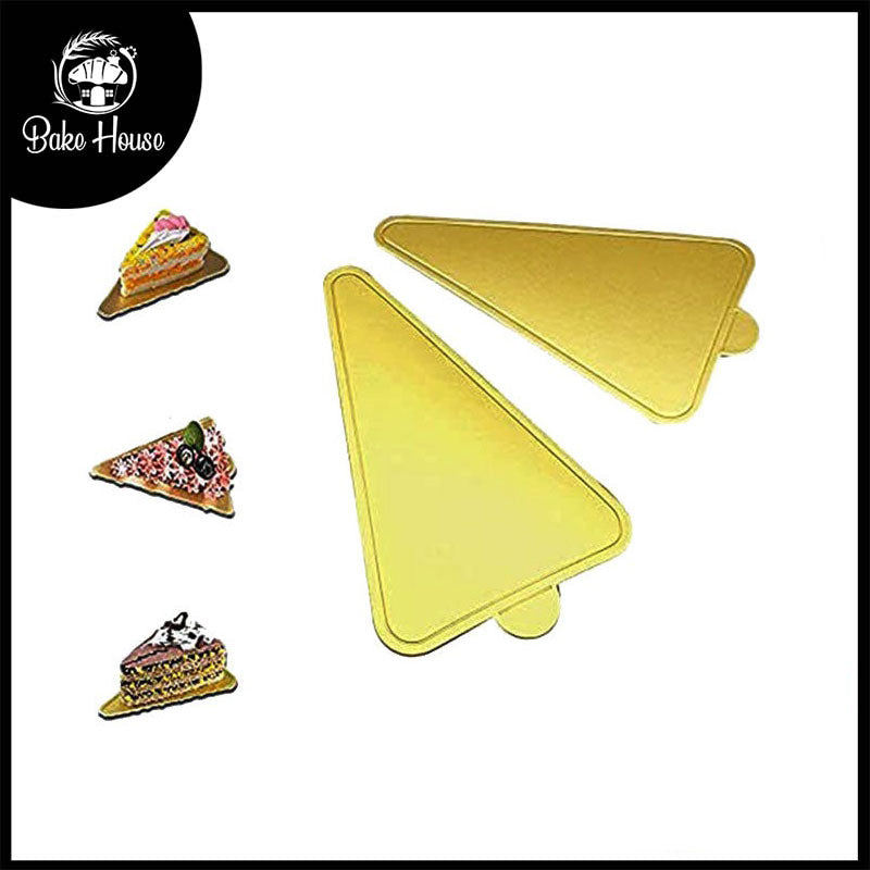 Triangle  Shape Pastry Placer Board Golden 10Pcs Pack Big