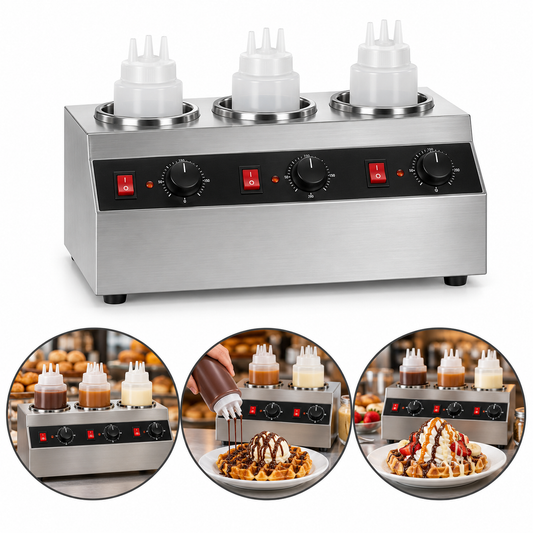 Electric Sauce Warmer,Heat Preservation Machine With 3 Soaking Bottle