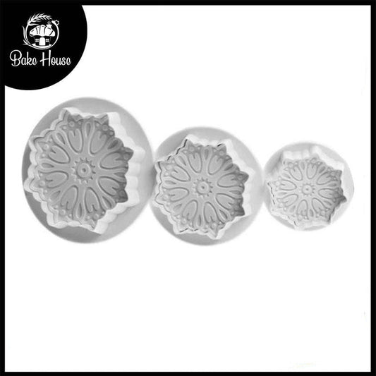 Tulip Flower Design Plunger Cutter 3Pcs Set