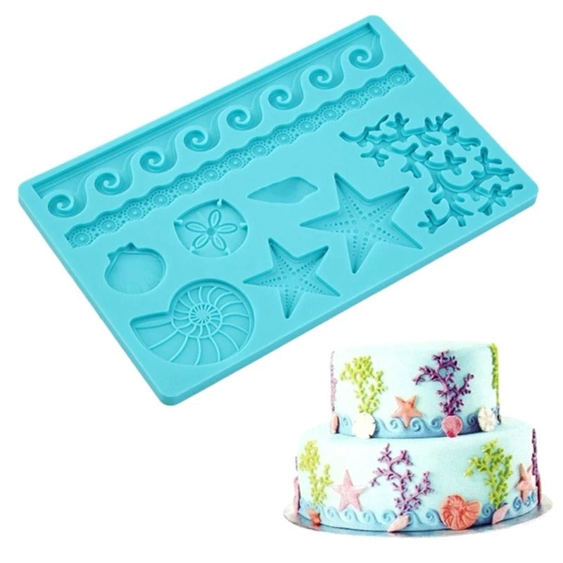 Underwater Sea World Fondant Mold Sheet