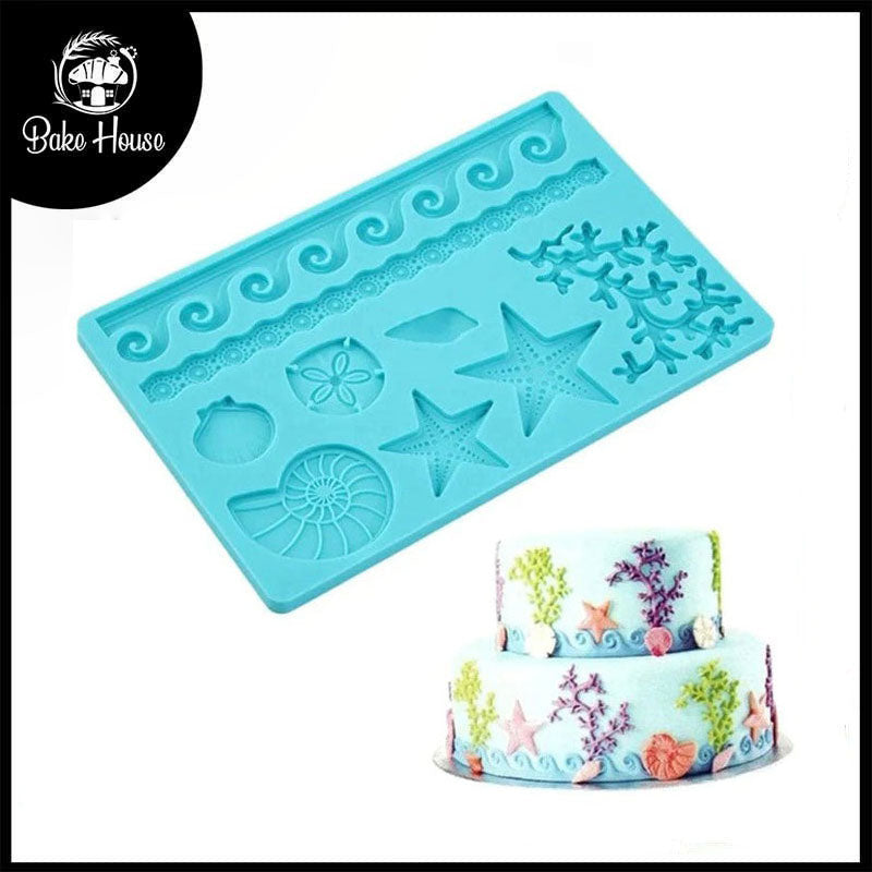 Underwater Sea World Fondant Mold Sheet