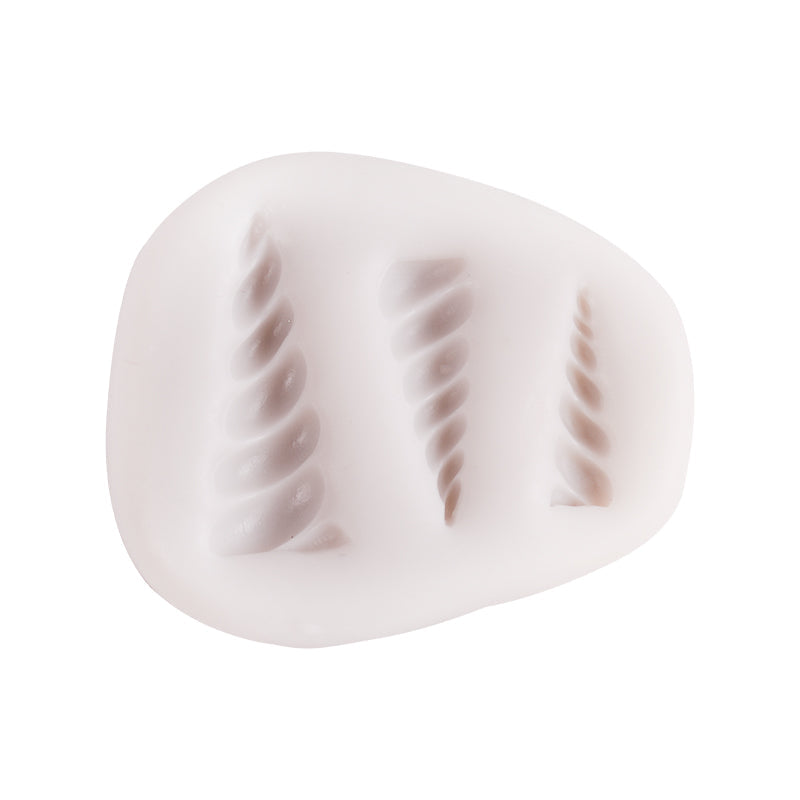 Unicorn Horn Silicone Fondant Mold 3 Cavity