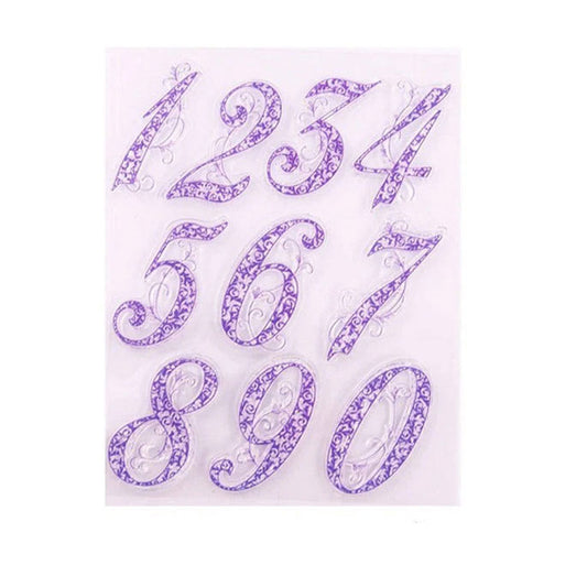 0 To 9 Big Numbers Silicone Rubber Stamp