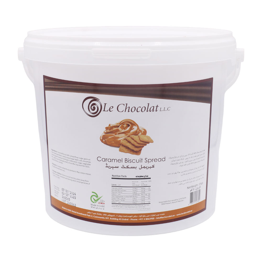 Le Chocolat Caramel Biscuit Spread 5kg Bucket