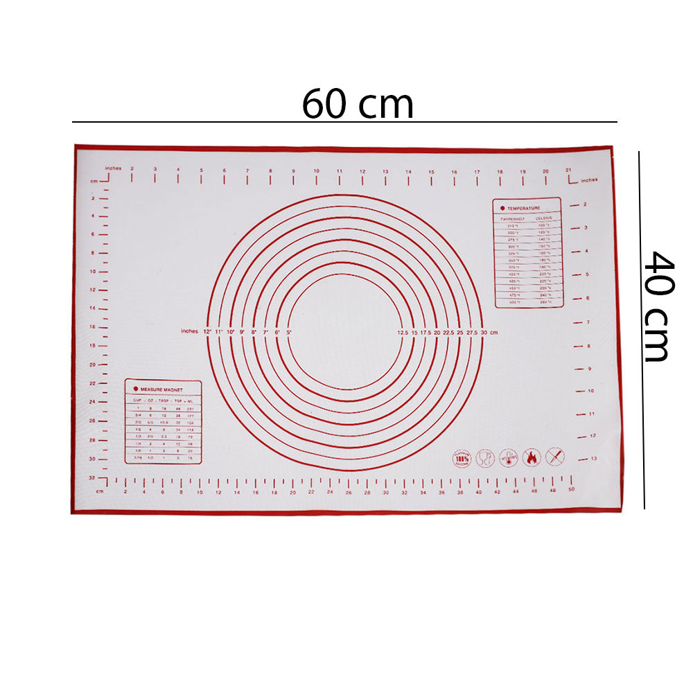 Silicone Fondant Rolling Mat With Measurements Of 60 x 40cm