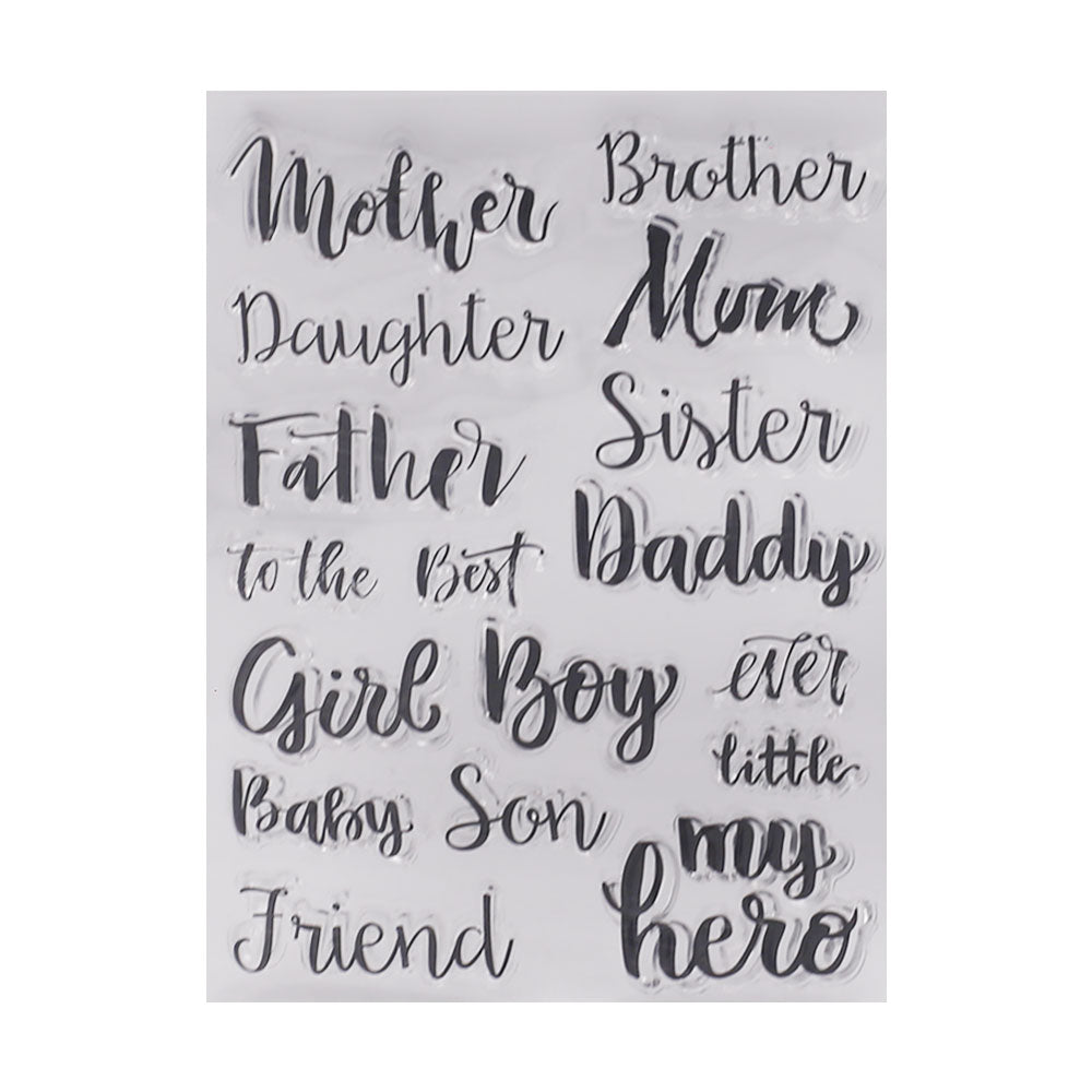 Relations Theme Silicone Rubber Stamp