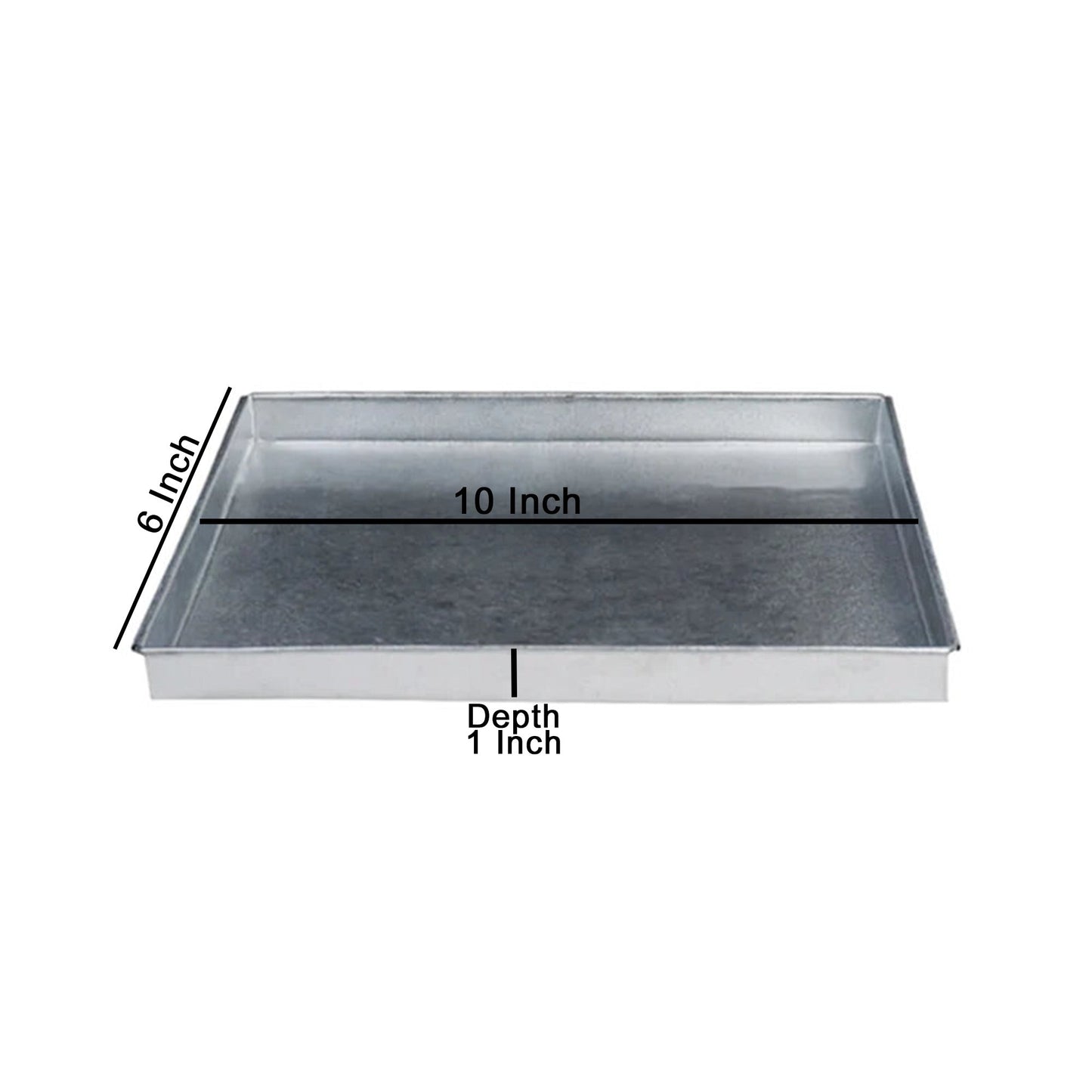 Swiss Roll Baking Tray Rectangle 6 X 10 Inch Galvanized Steel