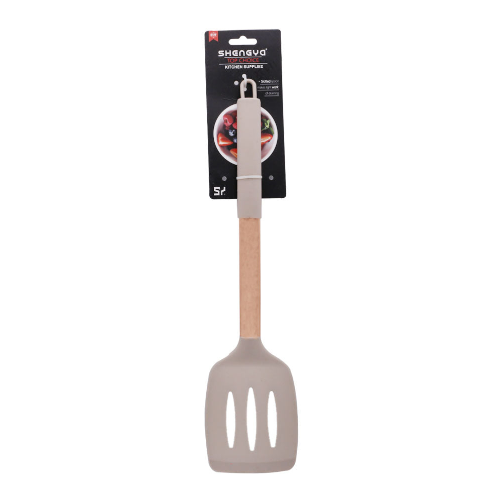 SHENGAYA Slotted Spatula Turner With Copper Handle Large