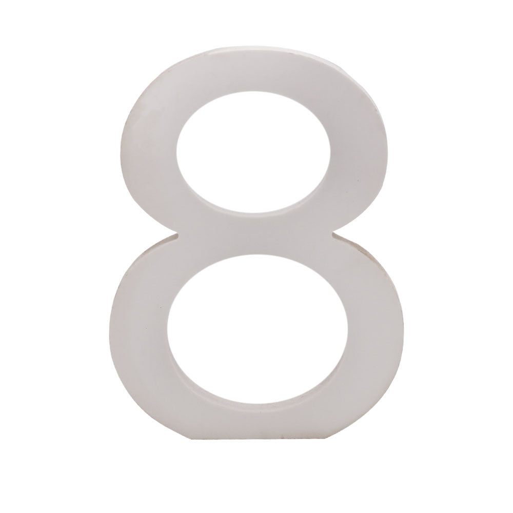 Freestanding Wooden Uppercase Number 8