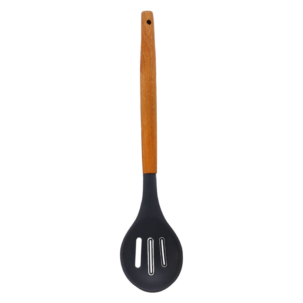 Benchwood Silicone Slotted Spoon With Wooden Handle