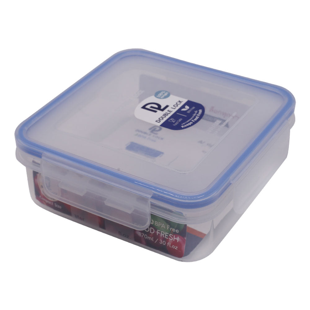 DL Airtight Plastic Square Storage Box 550ml