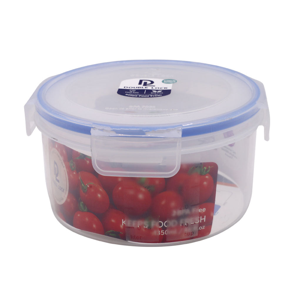 DL Airtight Plastic Round Storage Box 820ml