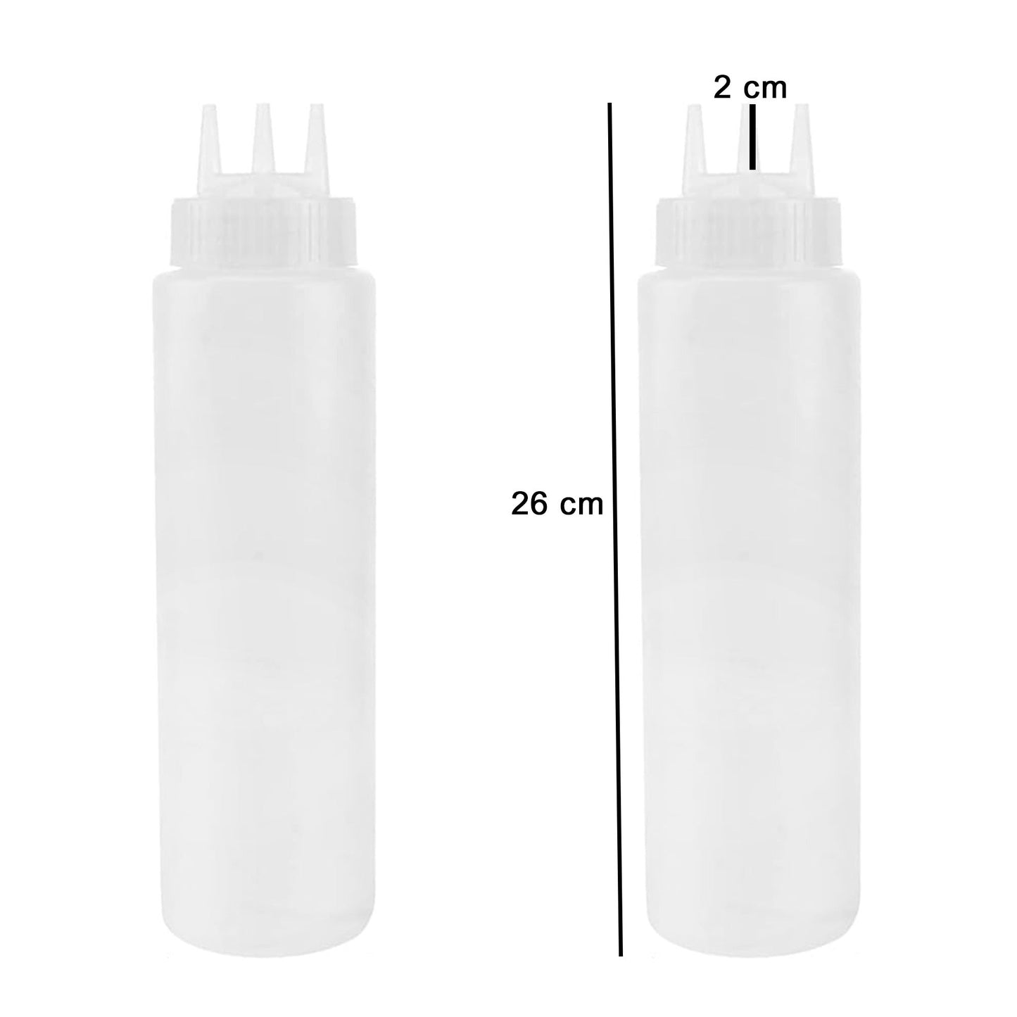 Cake Soaking 3 Nozzles Plastic Bottle 800ml 2Pcs Set